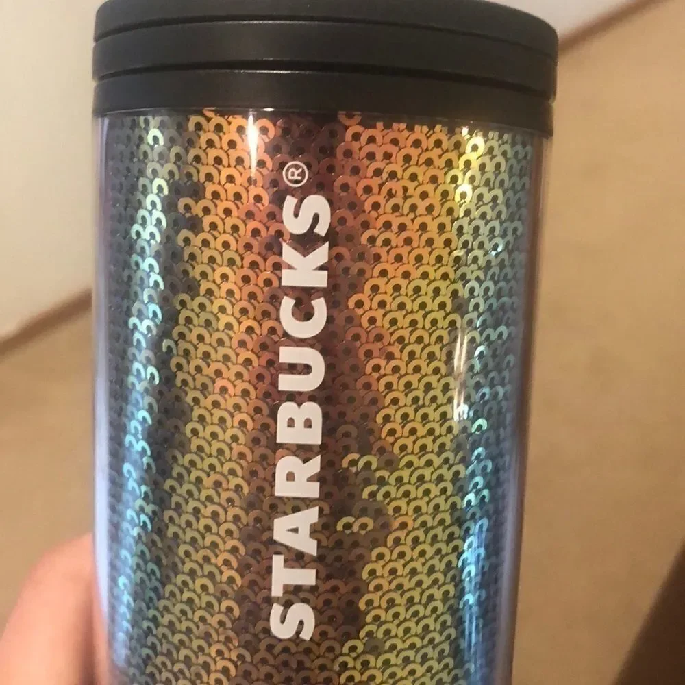 STARBUCKS Mexican release gold sequin tumbler